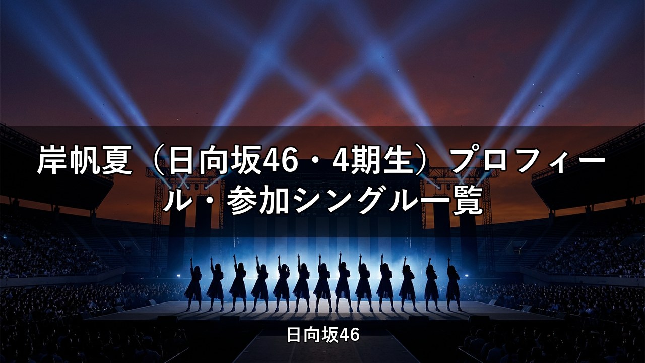 岸帆夏（日向坂46・4期生）プロフィール・参加シングル一覧