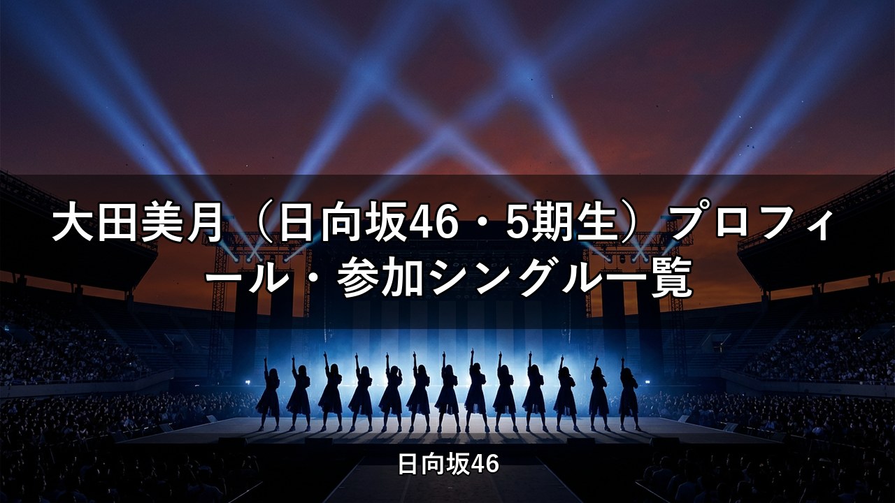 大田美月（日向坂46・5期生）プロフィール・参加シングル一覧