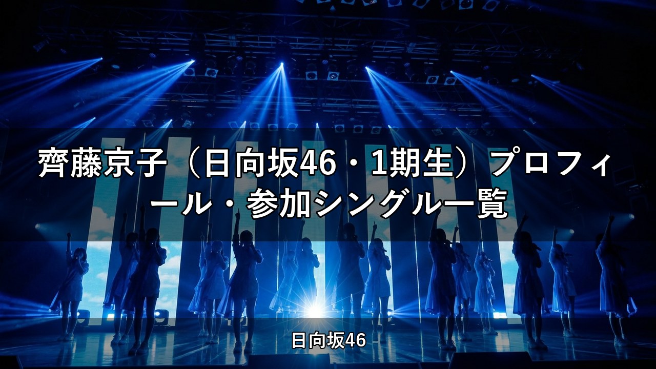 齊藤京子（日向坂46・1期生）プロフィール・参加シングル一覧