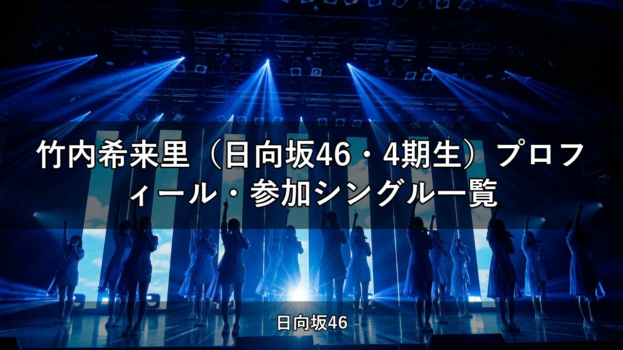 竹内希来里（日向坂46・4期生）プロフィール・参加シングル一覧