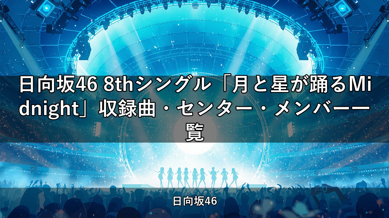 日向坂46 8thシングル「月と星が踊るMidnight」収録曲・センター・メンバー一覧