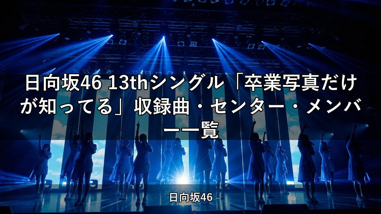 日向坂46 13thシングル「卒業写真だけが知ってる」収録曲・センター・メンバー一覧