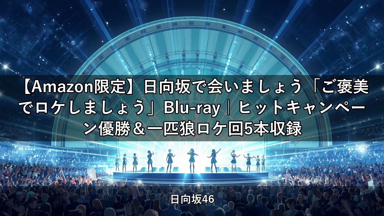 【Amazon限定】日向坂で会いましょう「ご褒美でロケしましょう」Blu-ray｜ヒットキャンペーン優勝＆一匹狼ロケ回5本収録