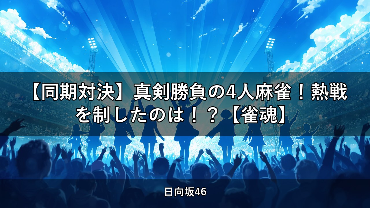 【同期対決】真剣勝負の4人麻雀！熱戦を制したのは！？【雀魂】