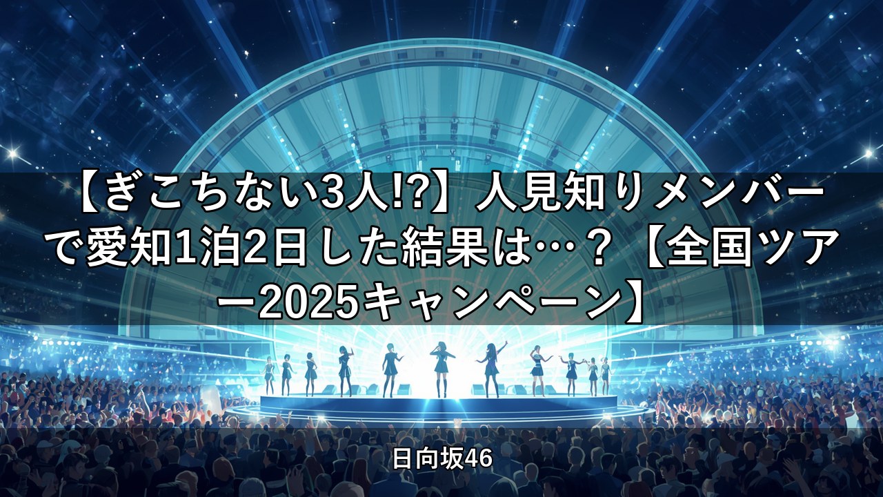 【ぎこちない3人!?】人見知りメンバーで愛知1泊2日した結果は…？【全国ツアー2025キャンペーン】