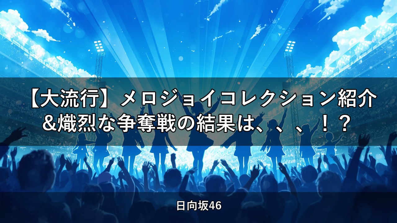 【大流行】メロジョイコレクション紹介&熾烈な争奪戦の結果は、、、！？｜平尾帆夏出演【日向坂ちゃんねる】