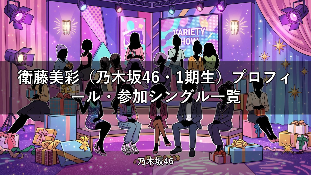 衛藤美彩（乃木坂46・1期生）プロフィール・参加シングル一覧