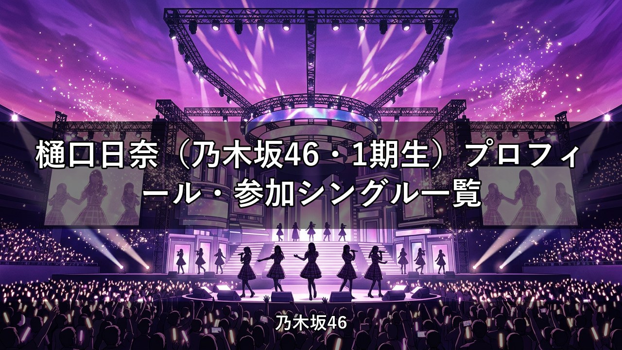 樋口日奈（乃木坂46・1期生）プロフィール・参加シングル一覧