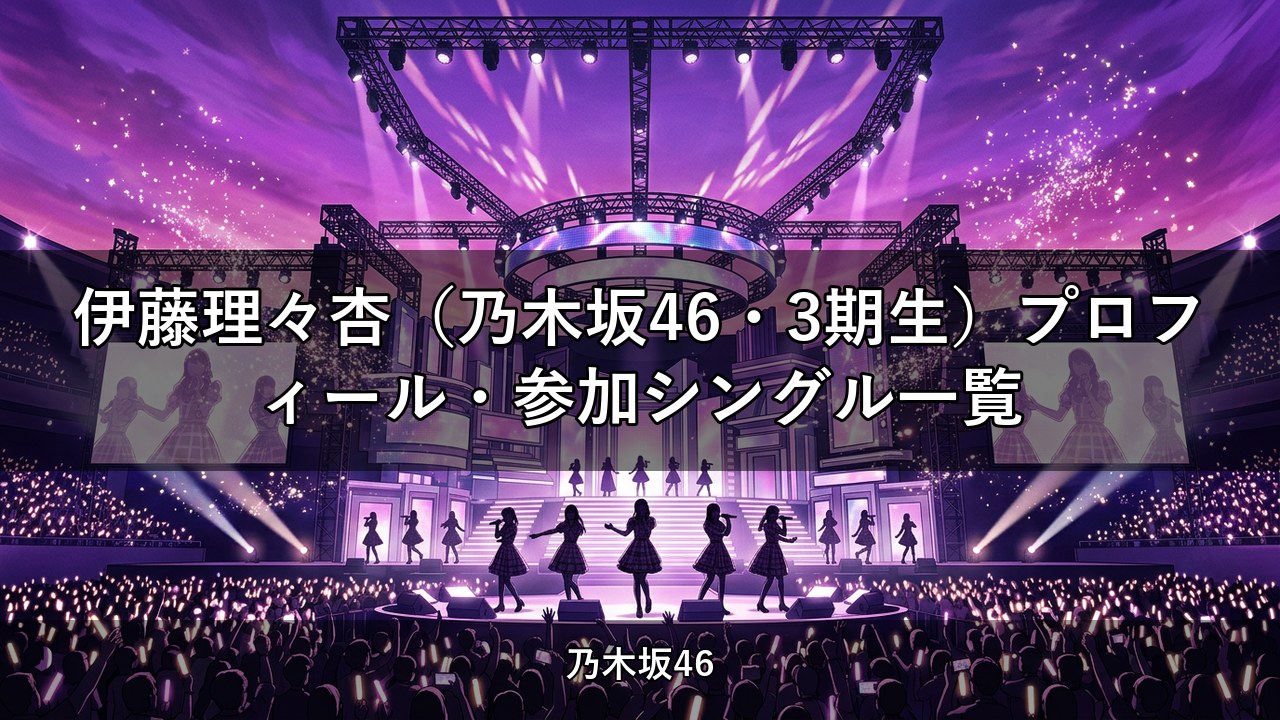 伊藤理々杏（乃木坂46・3期生）プロフィール・参加シングル一覧