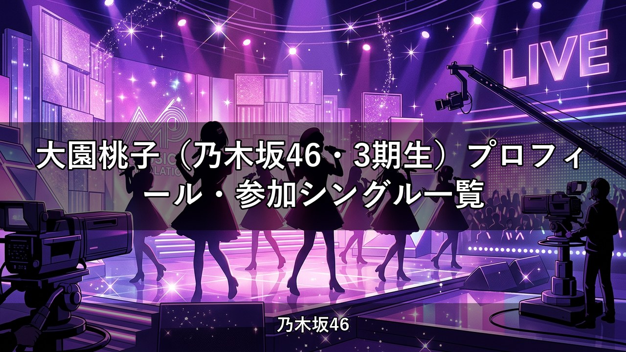 大園桃子（乃木坂46・3期生）プロフィール・参加シングル一覧