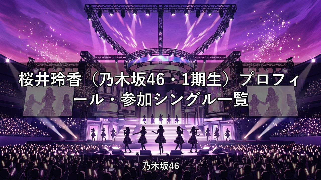 桜井玲香（乃木坂46・1期生）プロフィール・参加シングル一覧