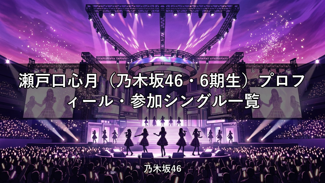 瀬戸口心月（乃木坂46・6期生）プロフィール・参加シングル一覧