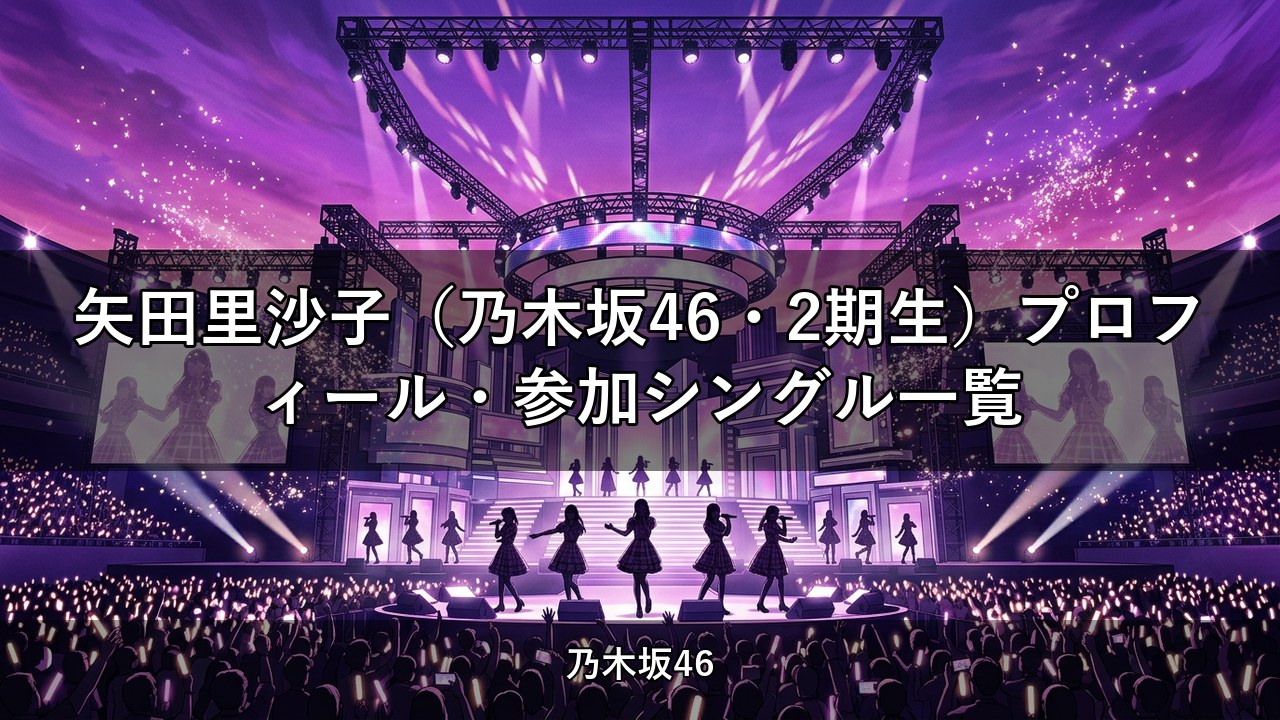 矢田里沙子（乃木坂46・2期生）プロフィール・参加シングル一覧