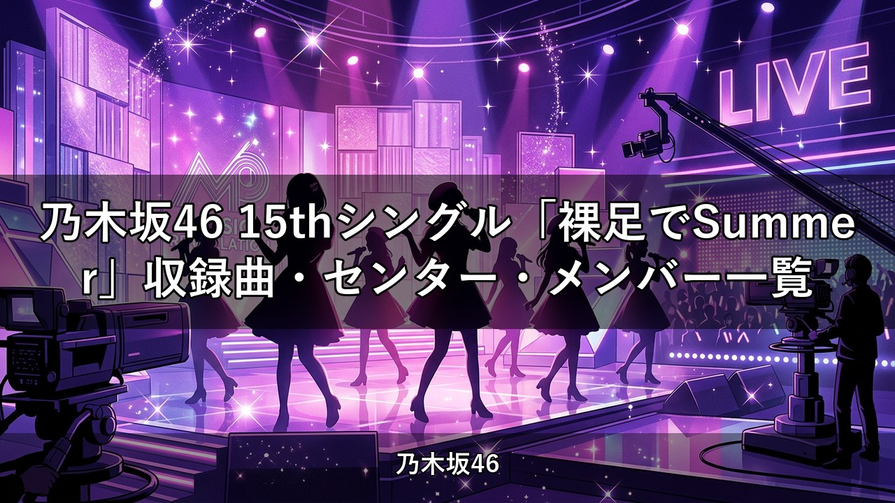 乃木坂46 15thシングル「裸足でSummer」収録曲・センター・メンバー一覧