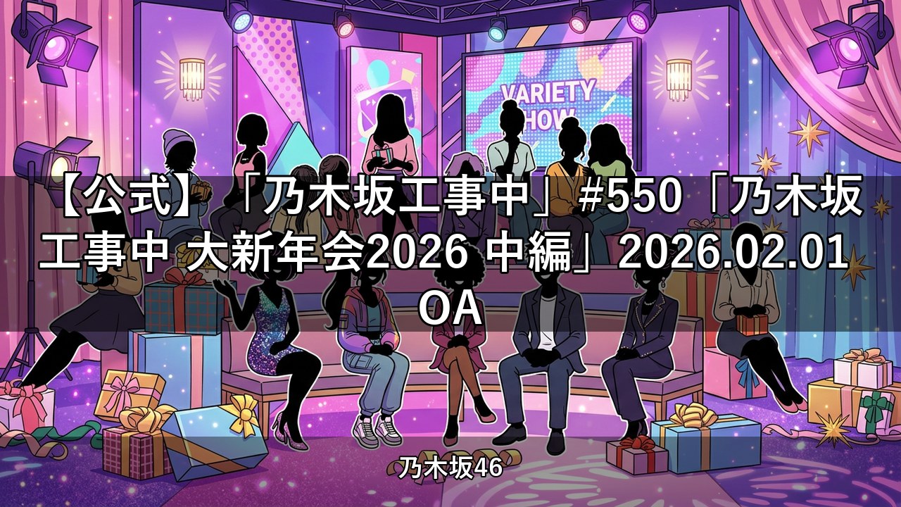【公式】「乃木坂工事中」#550「乃木坂工事中 大新年会2026 中編」2026.02.01 OA