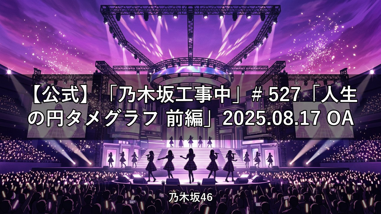 【公式】「乃木坂工事中」# 527「人生の円タメグラフ 前編」2025.08.17 OA