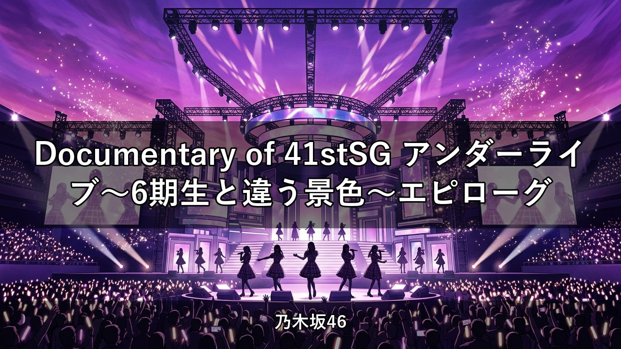 Documentary of 41stSG アンダーライブ～6期生と違う景色～エピローグ
