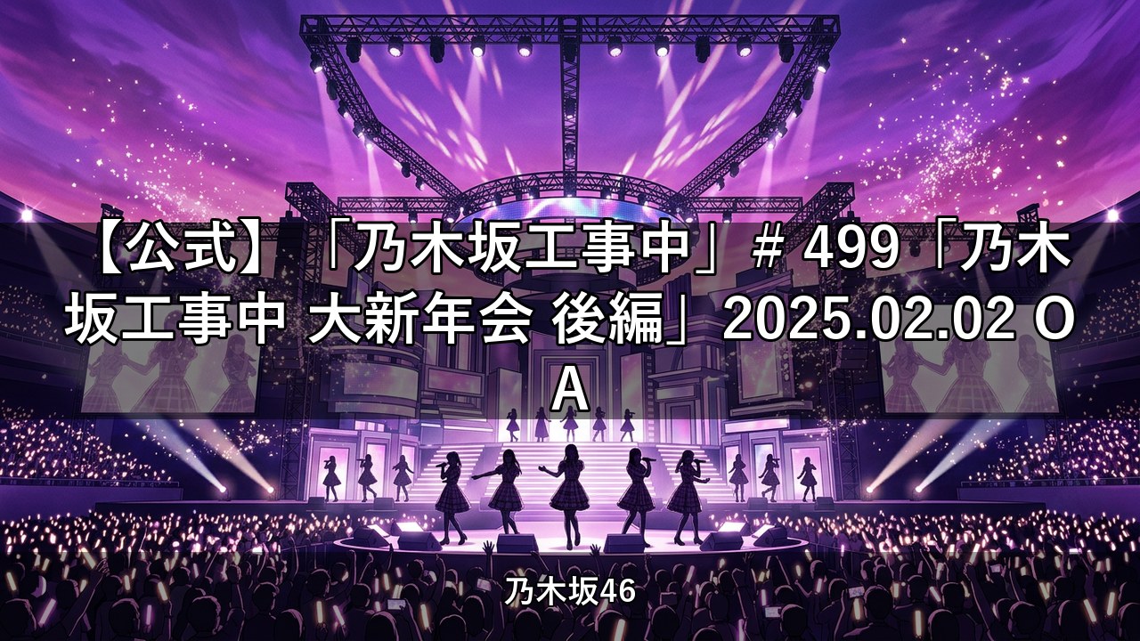 【公式】「乃木坂工事中」# 499「乃木坂工事中 大新年会 後編」2025.02.02 OA【乃木坂配信中】