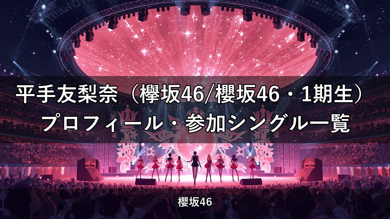 平手友梨奈（欅坂46/櫻坂46・1期生）プロフィール・参加シングル一覧