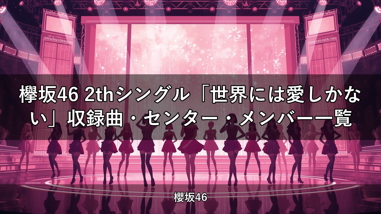 欅坂46 2thシングル「世界には愛しかない」収録曲・センター・メンバー一覧