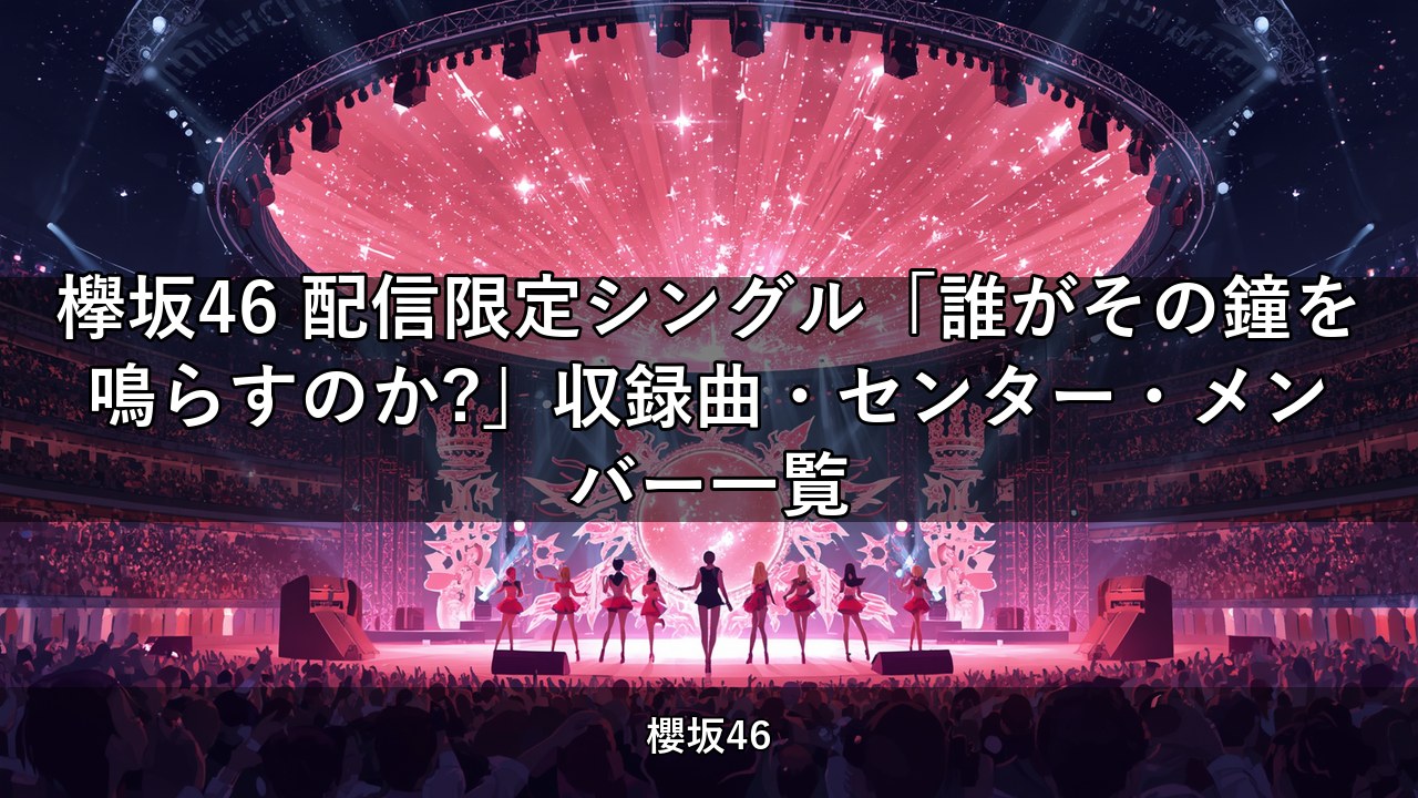 欅坂46 配信限定シングル「誰がその鐘を鳴らすのか?」収録曲・センター・メンバー一覧
