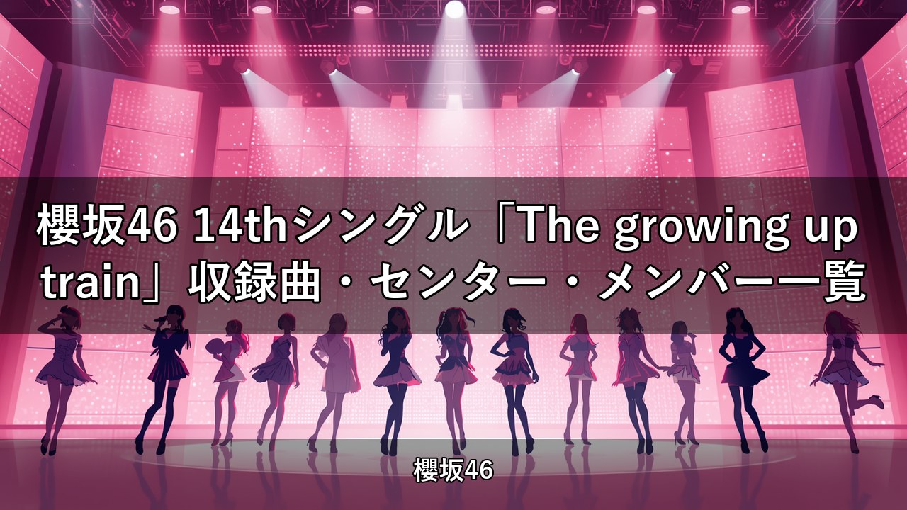櫻坂46 14thシングル「The growing up train」収録曲・センター・メンバー一覧