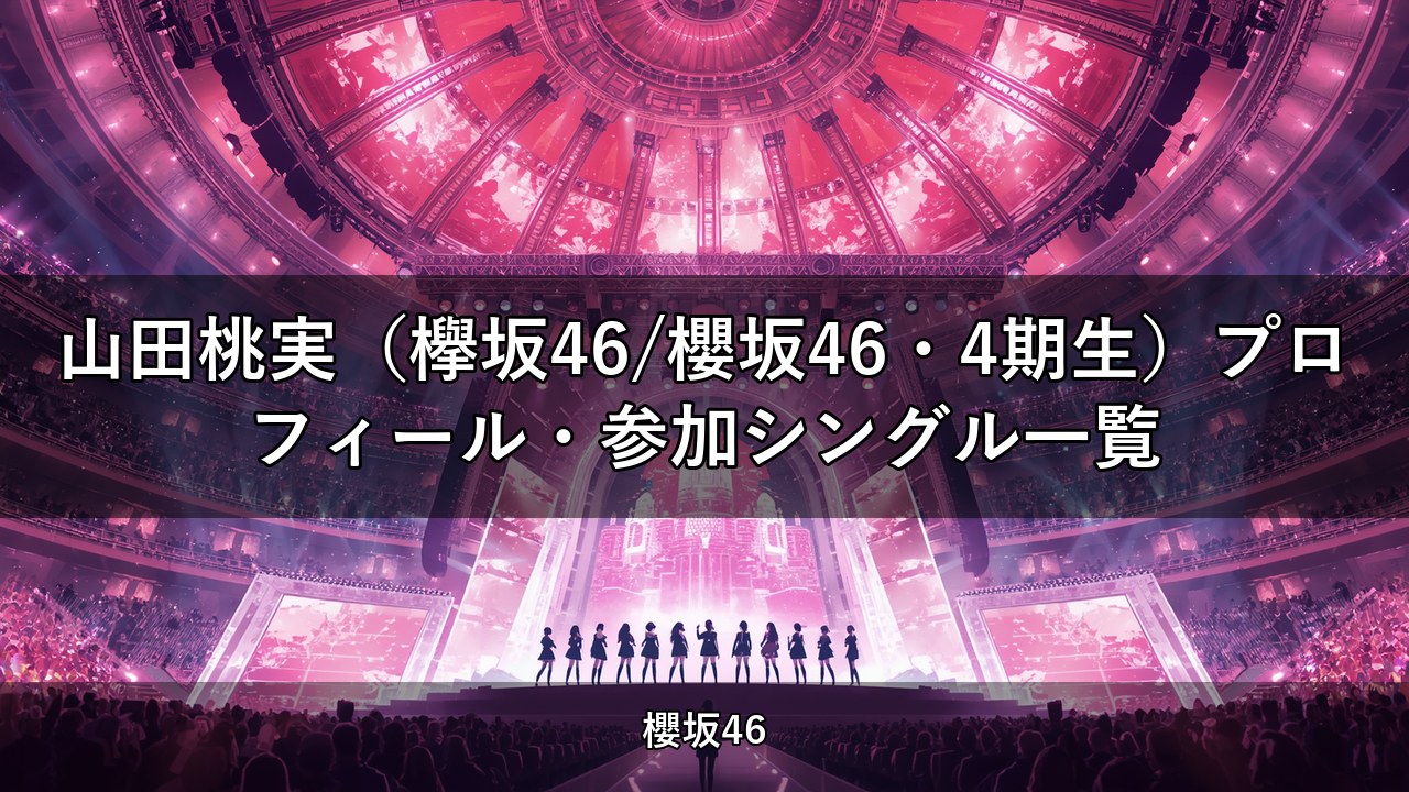 山田桃実（欅坂46/櫻坂46・4期生）プロフィール・参加シングル一覧