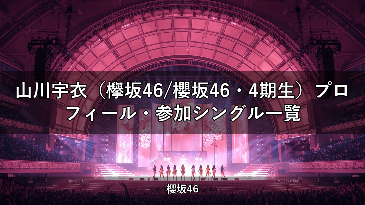 山川宇衣（欅坂46/櫻坂46・4期生）プロフィール・参加シングル一覧