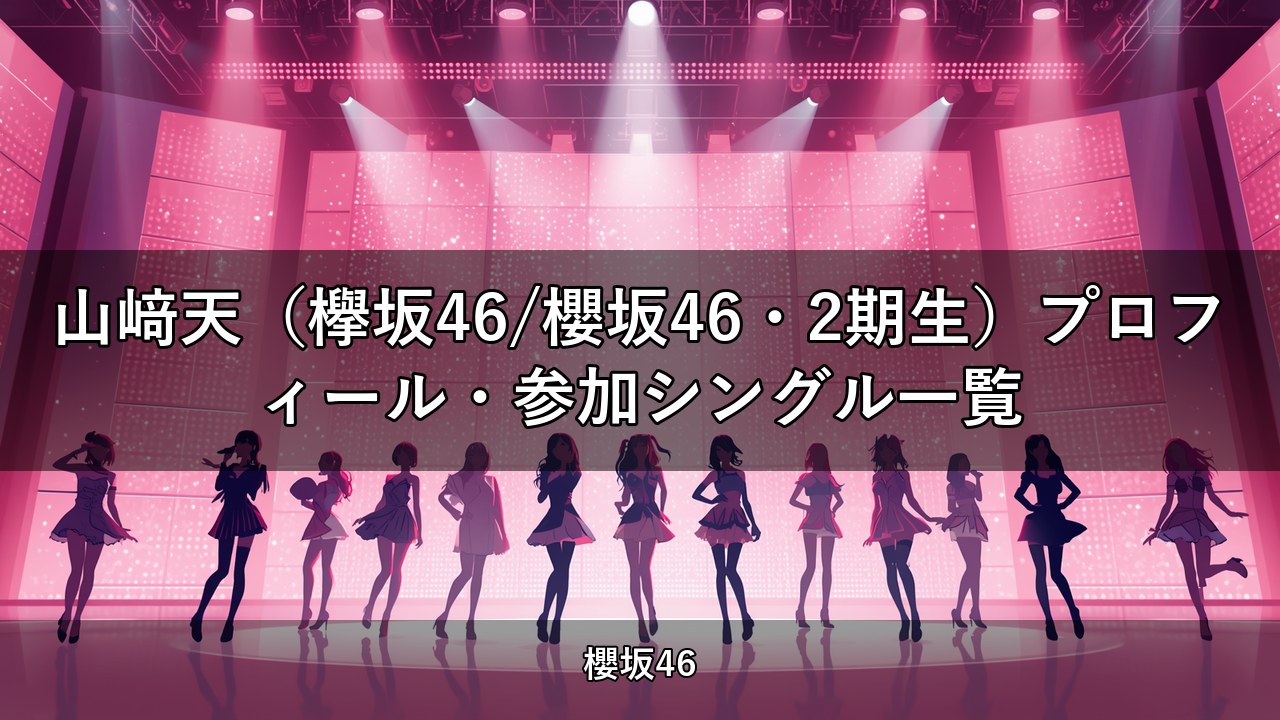 山﨑天（欅坂46/櫻坂46・2期生）プロフィール・参加シングル一覧