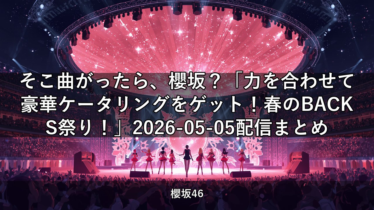 そこ曲がったら、櫻坂？「力を合わせて豪華ケータリングをゲット！春のBACKS祭り！」2026-05-05配信まとめ