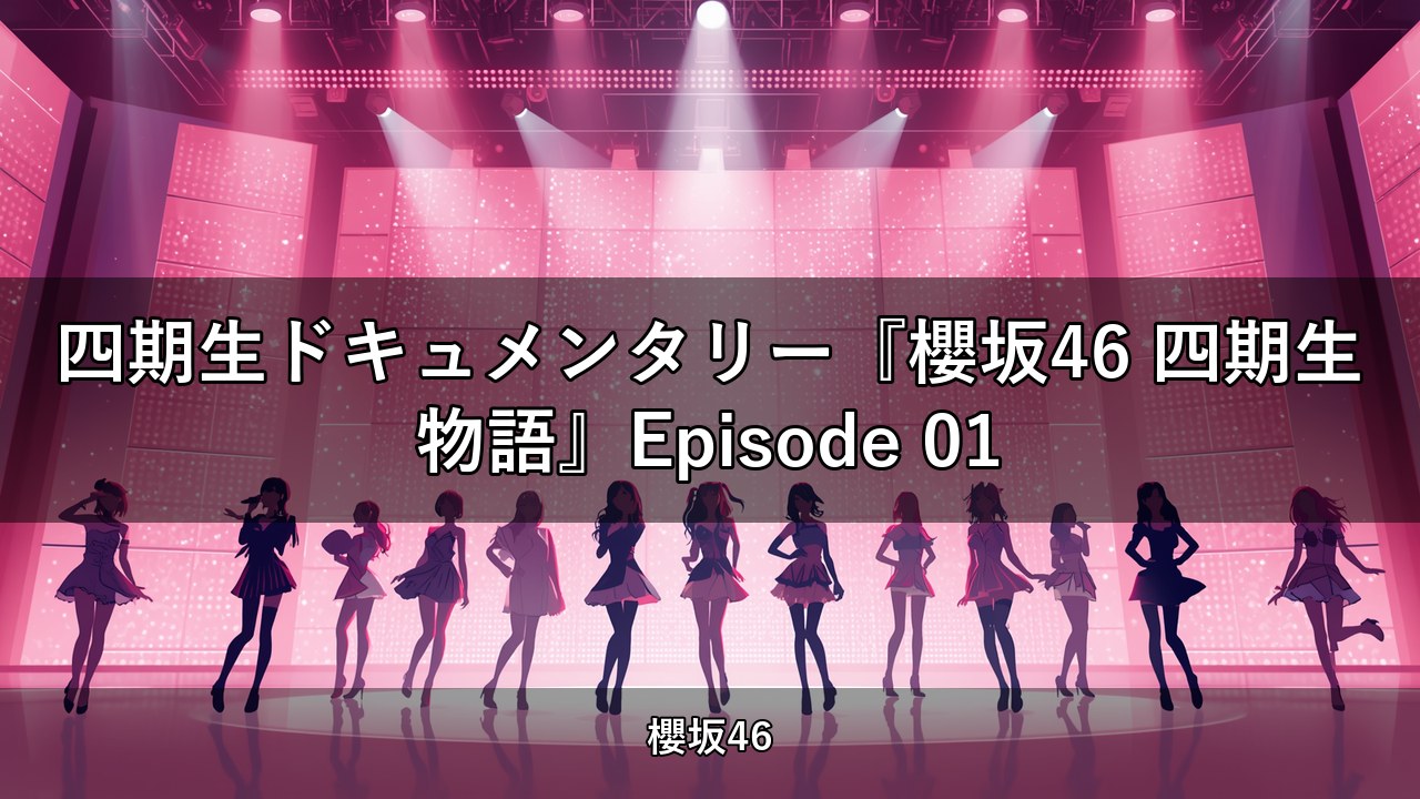 四期生ドキュメンタリー『櫻坂46 四期生物語』Episode 01