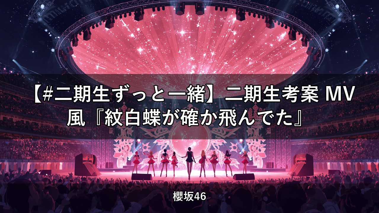 【#二期生ずっと一緒】二期生考案 MV風『紋白蝶が確か飛んでた』
