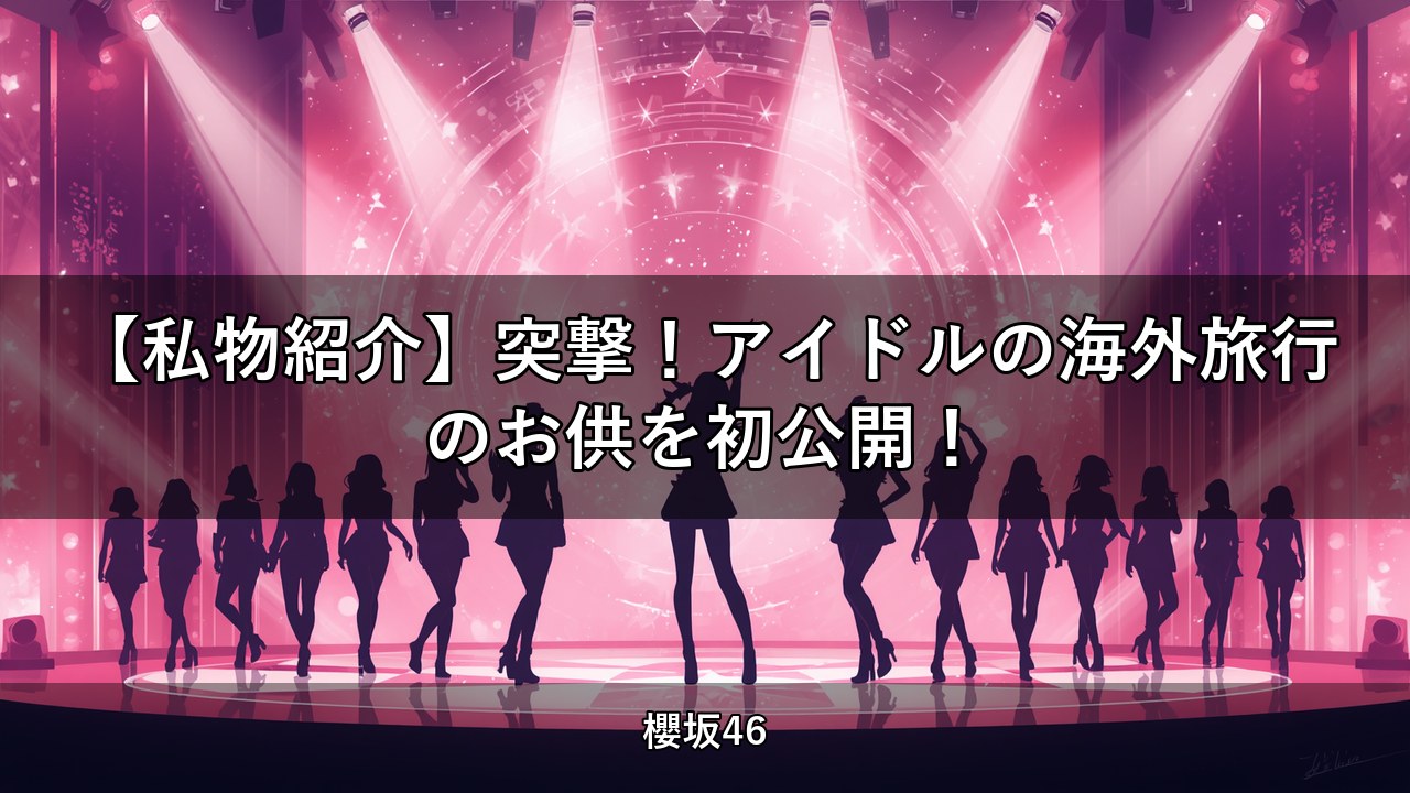 【私物紹介】突撃！アイドルの海外旅行のお供を初公開！｜小林由依・井上梨名ほか出演【櫻坂チャンネル】