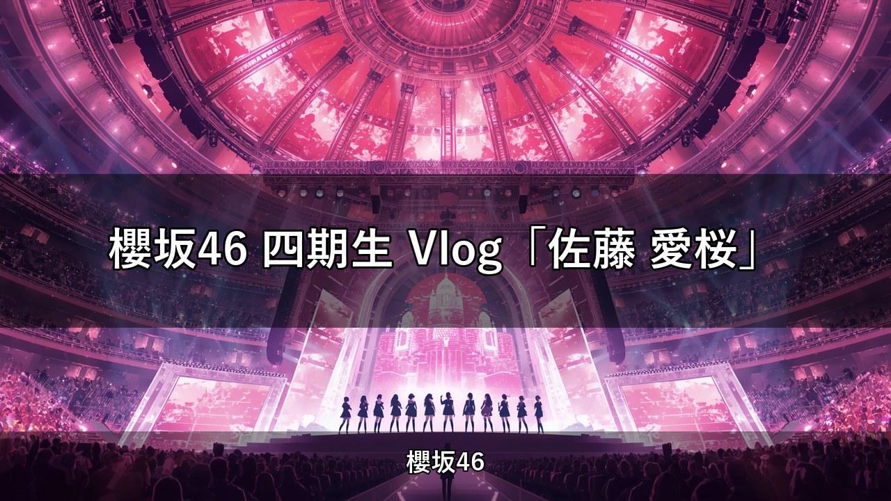 櫻坂46 四期生 Vlog「佐藤 愛桜」