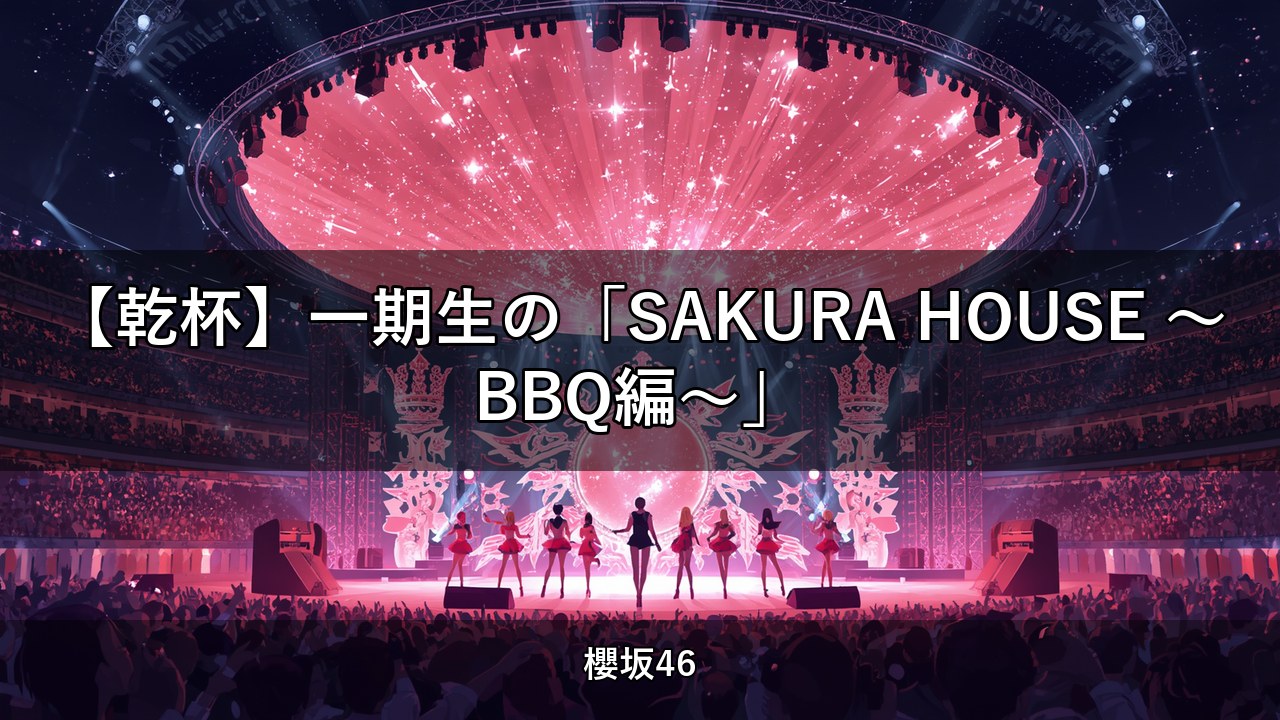 【乾杯】一期生の「SAKURA HOUSE ～BBQ編～」｜上村莉菜・小林由依ほか出演【櫻坂チャンネル】