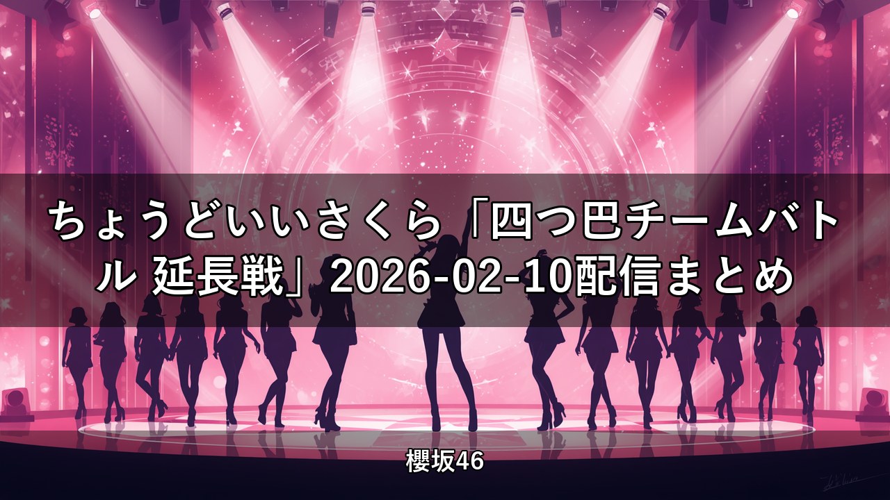 ちょこさく「四つ巴チームバトル 延長戦」2026-02-10配信まとめ
