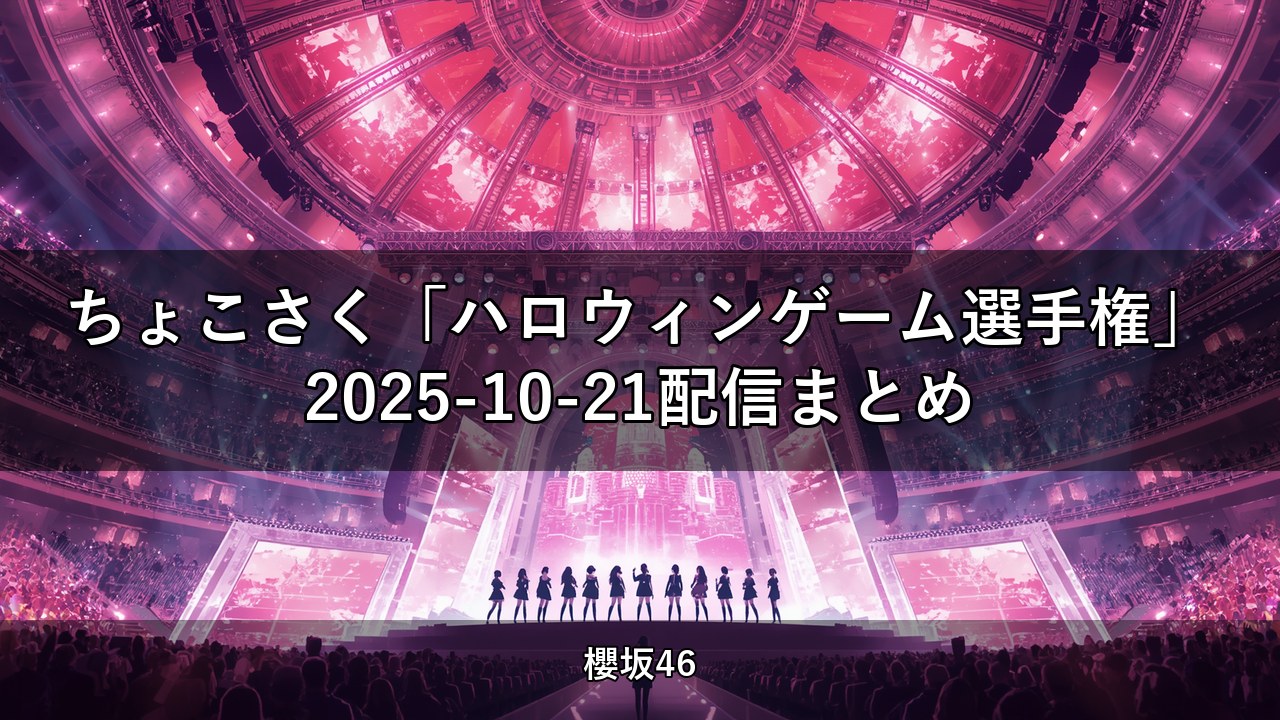 ちょこさく「ハロウィンゲーム選手権」2025-10-21配信まとめ