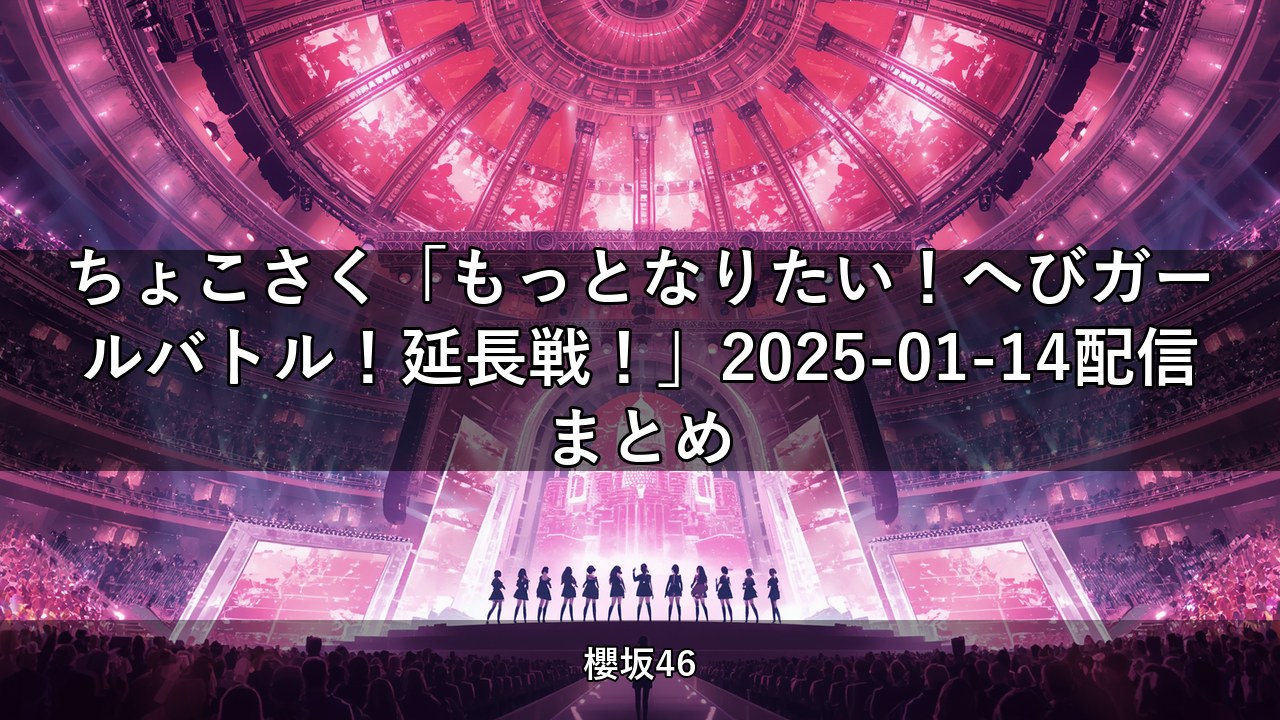 ちょこさく「もっとなりたい！へびガールバトル！延長戦！」2025-01-14配信まとめ