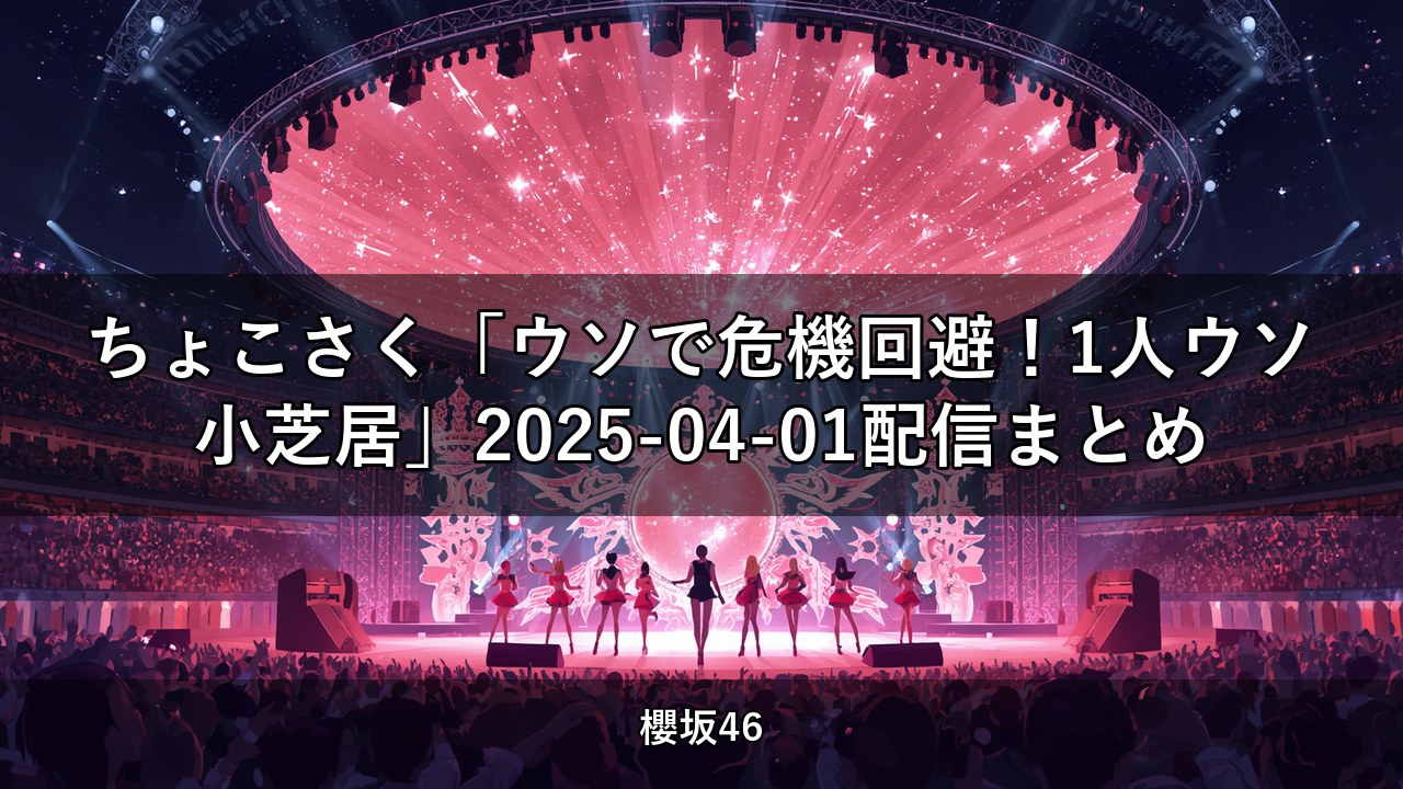 ちょこさく「ウソで危機回避！1人ウソ小芝居」2025-04-01配信まとめ