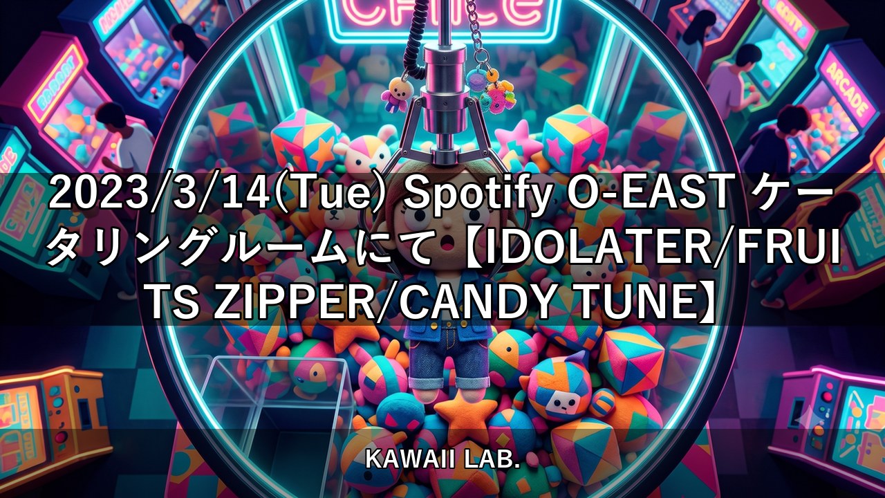 2023/3/14(Tue) Spotify O-EAST ケータリングルームにて【IDOLATER/FRUITS ZIPPER/CANDY TUNE】