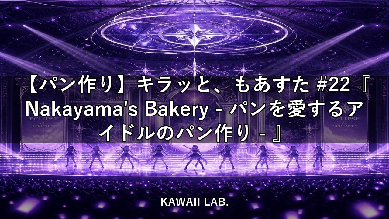 【パン作り】キラッと、もあすた #22『Nakayama's Bakery - パンを愛するアイドルのパン作り - 』【KAWAII LAB.】